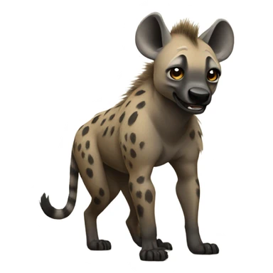 Hyena flexing body sticker