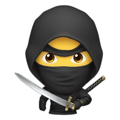 a ninja who has a sword in his hand sticker