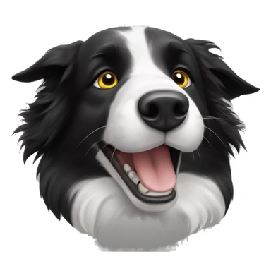Border collie black and white call Lima sticker