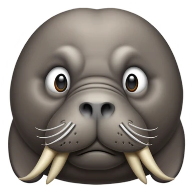 walrus face sticker