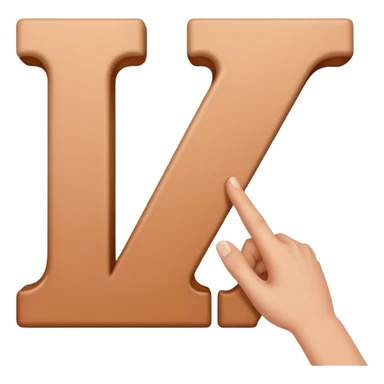 Hand making the letter L sticker