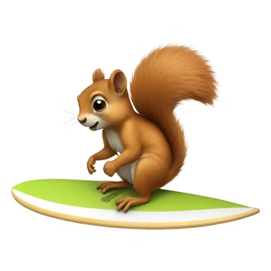 Squirrel on a surfboard  sticker
