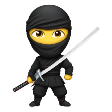 ninja with katana sticker