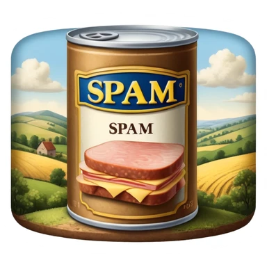 Rembrandt style spam meat countryside landscape  sticker