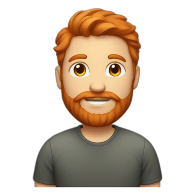 redhead man with beard sticker