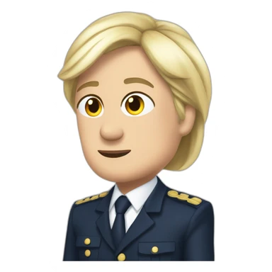 Macron aves Marine le pen sticker