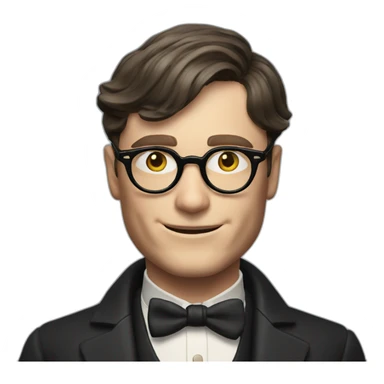 tommy shelby with glasses (happy) sticker