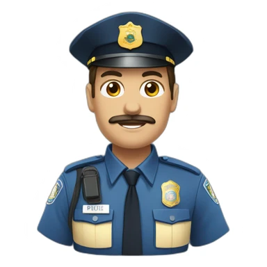 Policía preocupado sticker