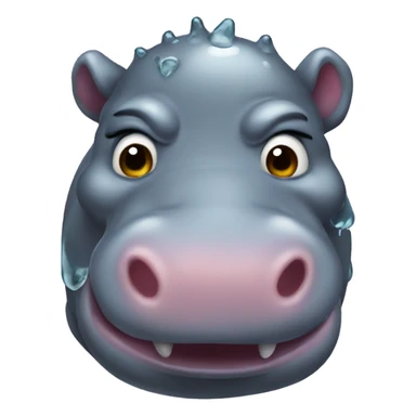 dripped out hippo sticker