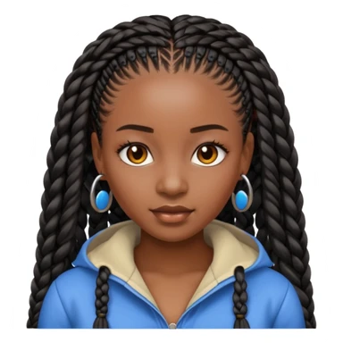 Quero uma mulher negra de tranças box braids sticker