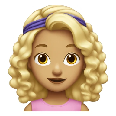 blond girl with a thick hair band sticker