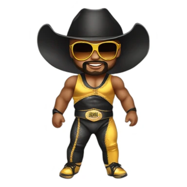 a baby dressed as Randy Savage sticker