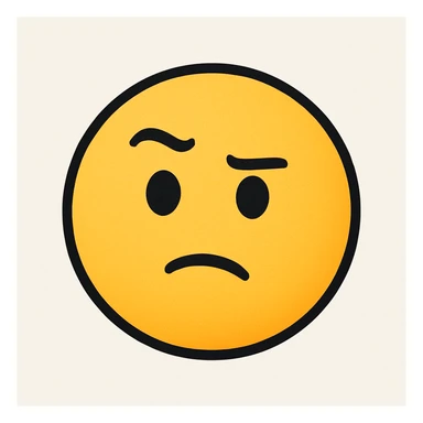 confused emoji, simple and clear expression sticker