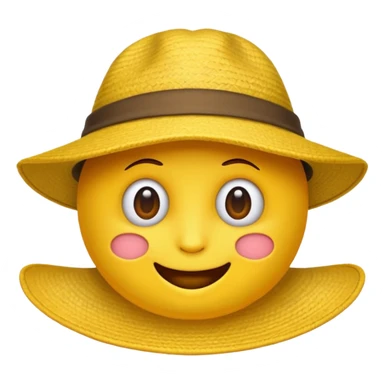 Einen Gelben Emoji mit Hut sticker