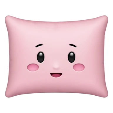  regular light pink pillow with no faces  sticker