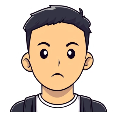 disappointed young man sticker