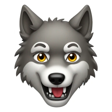 Wolf holding a knife sticker