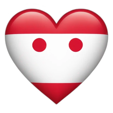 Flag of Japan in the shape of a heart sticker