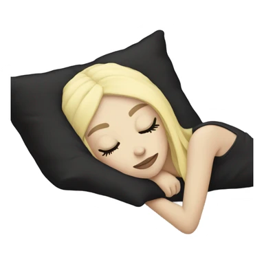 Blonde goth girl sleeping on a pillow sticker