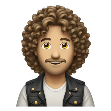 Long-curly-hair-man-guitarist sticker