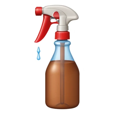 spray bottle brown colored sticker