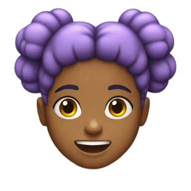 girl with 2 afro puffs yelling sticker