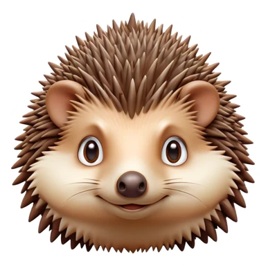 Cinematic Noble Hedgehog Portrait Emoji, Poised and regal, with a compact, spiky build and a rich, earthy Fur of brown spines and a soft underbelly, deep-set soulful beady eyes, Simplified yet sharp and sophisticated features, highly detailed, glowing with a warm, dignified glow, high shine, intelligent and endearing, stylized with an air of woodland charm, focused and attentive, soft glowing outline, capturing the essence of a watchful and confident little hedgehog, so majestic it feels as though it could scurry out of the screen with effortless authority! sticker