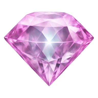 A jewel or gem emoji. Depicted in the shape of a classic diamond but in the bright pink color of an aquamarine sticker
