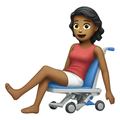 Women with broken leg sticker