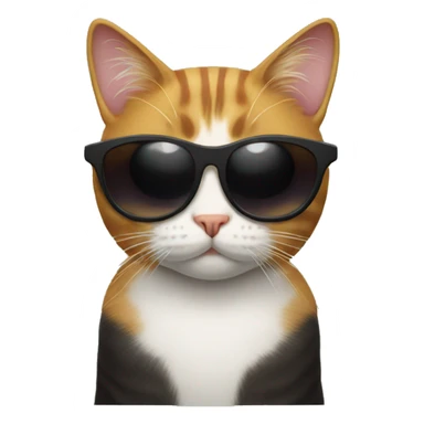 Cat with sunglasses sticker