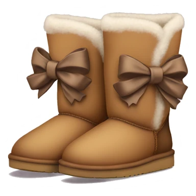 2 uggs with bows  sticker