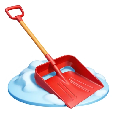 snow shovel object icon, colorful plastic snow shovel, rounded edges, toy-like style, 3D cartoon, mobile game icon style, centered, clean background, no text, no watermark

 sticker
