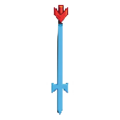 Pixel art downward pointing arrow sticker