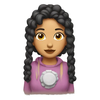 Chica con rulos sticker