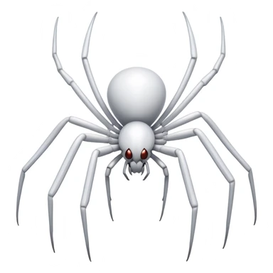 completely white spider, all white spider with eight legs sticker
