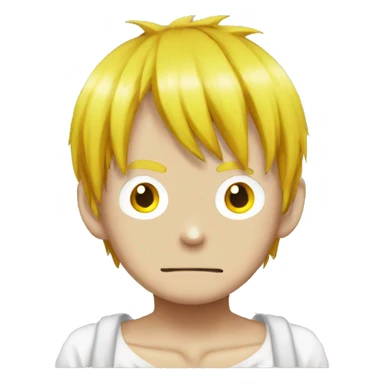 monkey d luffy with yellow hair eye patch sticker