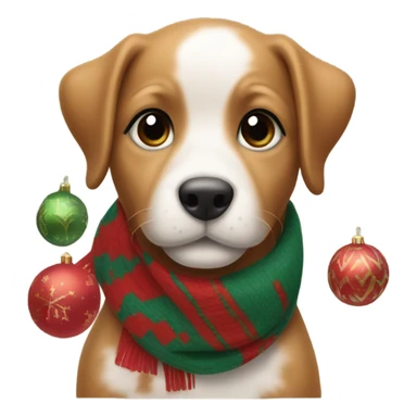 Christmas puppy sticker