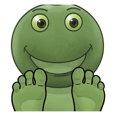 Smiley face with toes  sticker