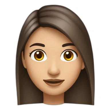 Mujer de ojos marrones, morocha de pelo largo por debajo de los hombros y lacio. Aspecto similar a Victoria Justice. Imagen desde lejos sticker