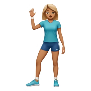 A women standing with her fot and big toe pressed against a wall, facing the wall, for rehab purposes sticker