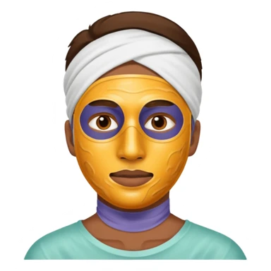 Hombre con mascarilla de skincare  sticker