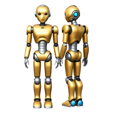 full body synthoid, humanoid robot sticker