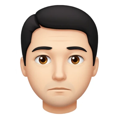 Sleepy man black hair sticker