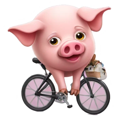 pig with a bike sticker