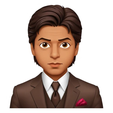 Cinematic Realistic portrait of Shah Rukh Khan, portrayed as a charismatic film star with expressive features and stylish contemporary attire, rendered in rich, dynamic lighting that captures his magnetic presence sticker