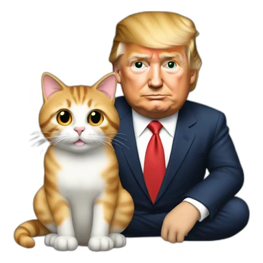 Donald Trump with cat sticker