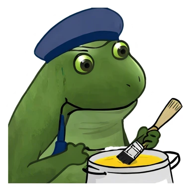 hole bufo is draiwng and painting sticker