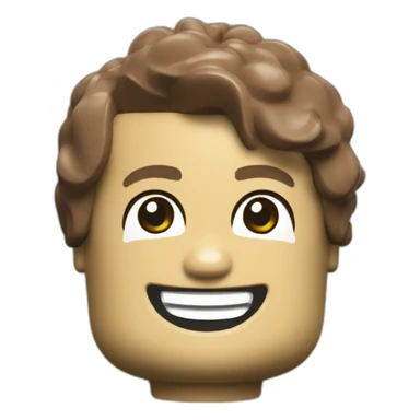 lego minifigurine smiling face sticker