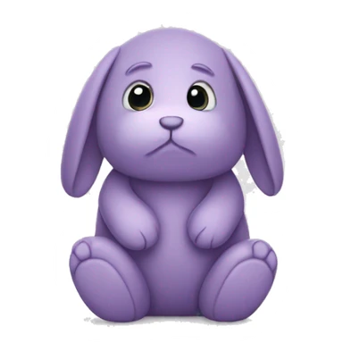 sad jellycat rabbit  sticker