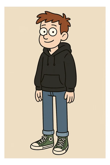 A boy Natural shirt Jet Black organic hoodie blue jeans green converse chuck taylor all star sticker